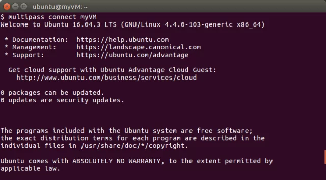 Multipass ile 60 Saniyede Ubuntu Sanal Makine Kurulumu